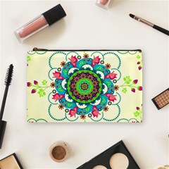 Mandala Flowers Abstract Butterflies Floral Pattern Summer Cosmetic Bag (medium) by uniart180623