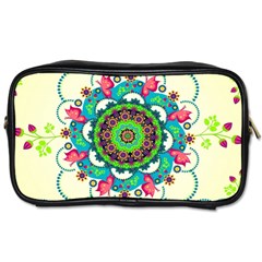 Mandala Flowers Abstract Butterflies Floral Pattern Summer Toiletries Bag (two Sides) by uniart180623