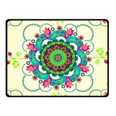 Mandala Flowers Abstract Butterflies Floral Pattern Summer Fleece Blanket (small) by uniart180623