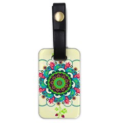 Mandala Flowers Abstract Butterflies Floral Pattern Summer Luggage Tag (one Side) by uniart180623