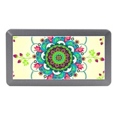 Mandala Flowers Abstract Butterflies Floral Pattern Summer Memory Card Reader (mini) by uniart180623