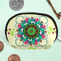 Mandala Flowers Abstract Butterflies Floral Pattern Summer Accessory Pouch (medium) by uniart180623