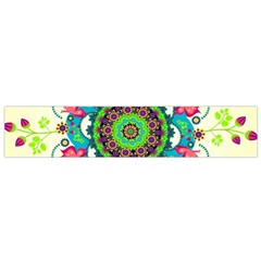 Mandala Flowers Abstract Butterflies Floral Pattern Summer Small Premium Plush Fleece Scarf