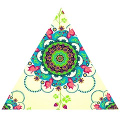 Mandala Flowers Abstract Butterflies Floral Pattern Summer Wooden Puzzle Triangle by uniart180623