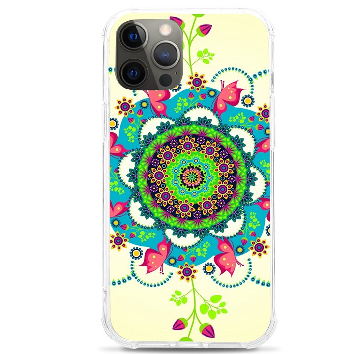 Mandala Flowers Abstract Butterflies Floral Pattern Summer iPhone 12 Pro max TPU UV Print Case