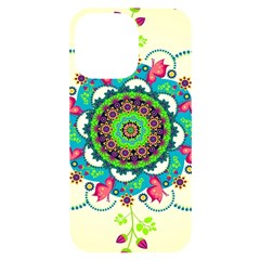 Mandala Flowers Abstract Butterflies Floral Pattern Summer Iphone 14 Pro Max Black Uv Print Case