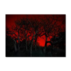 Dark Forest Jungle Plant Black Red Tree Sticker A4 (10 Pack) by uniart180623