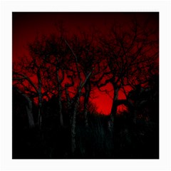 Dark Forest Jungle Plant Black Red Tree Medium Glasses Cloth