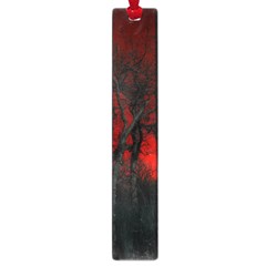 Dark Forest Jungle Plant Black Red Tree Large Book Marks by uniart180623