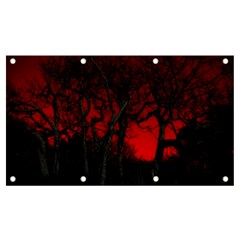 Dark Forest Jungle Plant Black Red Tree Banner And Sign 7  X 4  by uniart180623