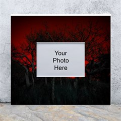 Dark Forest Jungle Plant Black Red Tree White Wall Photo Frame 5  X 7  by uniart180623