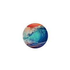 Artistic Wave Sea 1  Mini Buttons