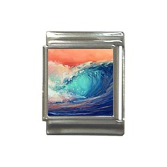 Artistic Wave Sea Italian Charm (13mm)