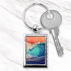 Artistic Wave Sea Key Chain (rectangle) by uniart180623