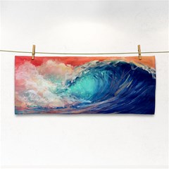 Artistic Wave Sea Hand Towel by uniart180623