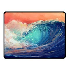 Artistic Wave Sea Two Sides Fleece Blanket (small) by uniart180623