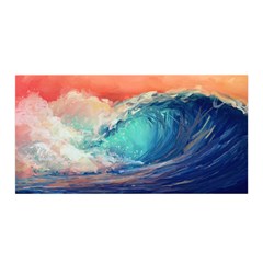 Artistic Wave Sea Satin Wrap 35  X 70  by uniart180623