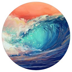 Artistic Wave Sea Round Trivet