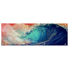 Artistic Wave Sea Banner And Sign 9  X 3  by uniart180623