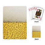 Texture Pattern Macro Glass Of Beer Foam White Yellow Art Playing Cards Single Design (Rectangle) Back