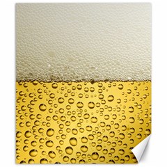 Texture Pattern Macro Glass Of Beer Foam White Yellow Art Canvas 8  X 10  by uniart180623