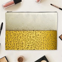 Texture Pattern Macro Glass Of Beer Foam White Yellow Art Cosmetic Bag (xl) by uniart180623