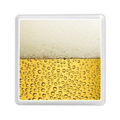 Texture Pattern Macro Glass Of Beer Foam White Yellow Art Memory Card Reader (square) by uniart180623