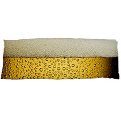 Texture Pattern Macro Glass Of Beer Foam White Yellow Art Body Pillow Case (dakimakura) by uniart180623