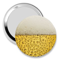 Texture Pattern Macro Glass Of Beer Foam White Yellow Art 3  Handbag Mirrors by uniart180623