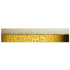 Texture Pattern Macro Glass Of Beer Foam White Yellow Art Small Premium Plush Fleece Scarf by uniart180623