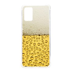 Texture Pattern Macro Glass Of Beer Foam White Yellow Art Samsung Galaxy S20plus 6 7 Inch Tpu Uv Case by uniart180623