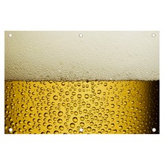 Texture Pattern Macro Glass Of Beer Foam White Yellow Art Banner And Sign 6  X 4  by uniart180623