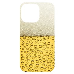 Texture Pattern Macro Glass Of Beer Foam White Yellow Art Iphone 14 Pro Max Black Uv Print Case by uniart180623