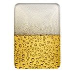 Texture Pattern Macro Glass Of Beer Foam White Yellow Art Rectangular Glass Fridge Magnet (4 pack) Front