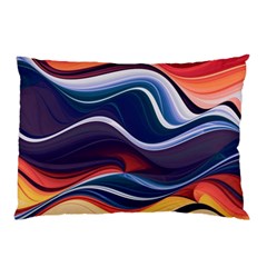 Wave Of Abstract Colors Pillow Case by uniart180623