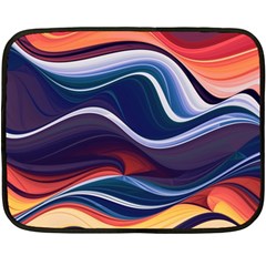 Wave Of Abstract Colors Two Sides Fleece Blanket (mini) by uniart180623