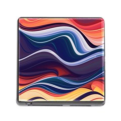 Wave Of Abstract Colors Memory Card Reader (square 5 Slot) by uniart180623