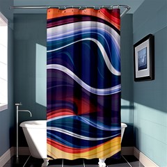 Wave Of Abstract Colors Shower Curtain 36  X 72  (stall)  by uniart180623