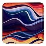 Wave Of Abstract Colors Square Glass Fridge Magnet (4 pack) Front