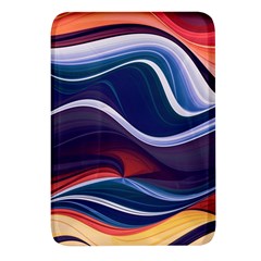 Wave Of Abstract Colors Rectangular Glass Fridge Magnet (4 Pack) by uniart180623