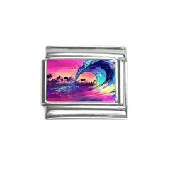 Retro Wave Ocean Italian Charm (9mm)