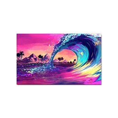 Retro Wave Ocean Sticker Rectangular (100 Pack) by uniart180623