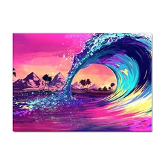 Retro Wave Ocean Sticker A4 (10 Pack) by uniart180623