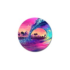 Retro Wave Ocean Golf Ball Marker (4 pack)