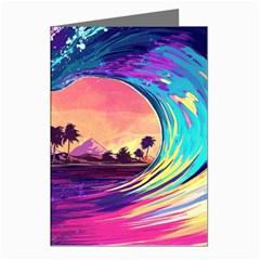 Retro Wave Ocean Greeting Cards (Pkg of 8)