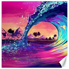 Retro Wave Ocean Canvas 16  x 16 