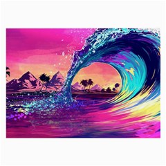 Retro Wave Ocean Large Glasses Cloth