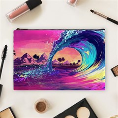 Retro Wave Ocean Cosmetic Bag (Large)