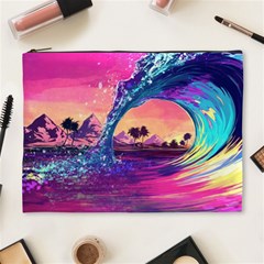 Retro Wave Ocean Cosmetic Bag (XL)