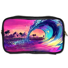 Retro Wave Ocean Toiletries Bag (Two Sides)